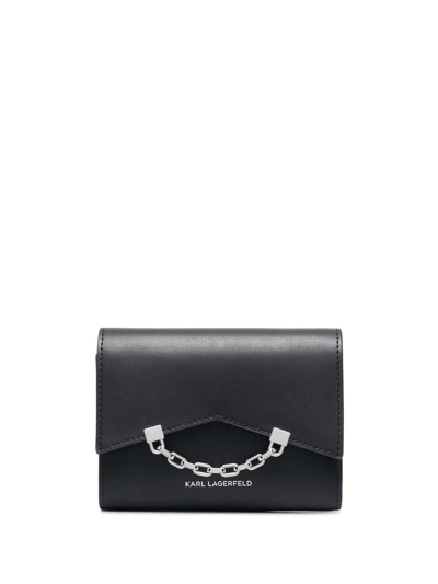 Karl Lagerfeld K/karl Seven Leather Handbag In Schwarz