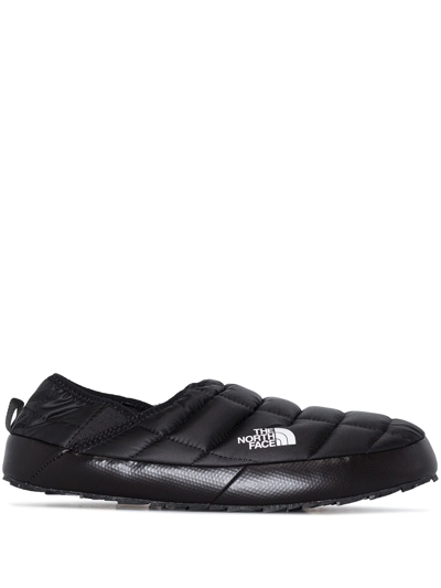 The North Face Thermoball Traction V Quilted Mules In Black