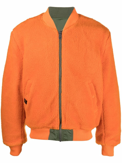 Alpha Industries Reversible Bomber Jacket In Orange