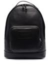 EMPORIO ARMANI ZIP-UP LEATHER BACKPACK