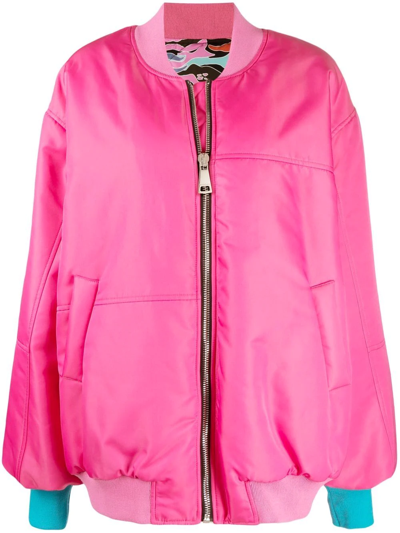 Khrisjoy Puff Bomber Jacket - Atterley In Pink