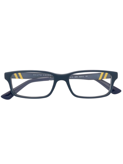 Polo Ralph Lauren Square-frame Eyeglasses In Blau