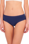 Natori Bliss Girl Comfortable Brief Panty Underwear With Lace Trim In True Navy
