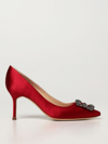Manolo Blahnik Hangisi Pumps In Cherry