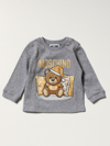 Moschino Baby Babies' Tshirt With Teddy Print In Grey