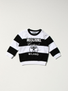 MOSCHINO BABY JUMPER IN COTTON WITH BANDS,C39543001