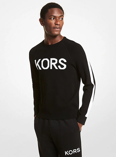 Michael Kors Kors Stretch Viscose Sweater In Black