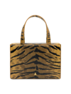 Amina Muaddi Amini Giorgia Croc-embossed Leather Handbag In Tiger