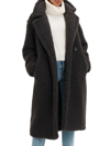 Ugg Gertrude Long Teddy Coat In Black