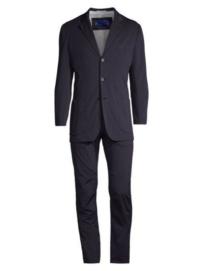 Knt Casual Tailored Two-piece Suit In Navy