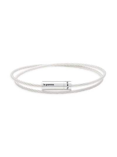 Le Gramme 9g Polished Sterling Silver Double Cable Bracelet