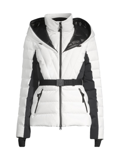 Mackage Elita Down Quilted Ski Jacket In Off White