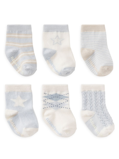 Elegant Baby Baby's Classic Blues 3-pack Assorted Socks
