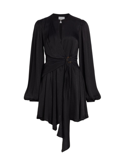 Acler Kelton Puff-sleeve Dress In Black