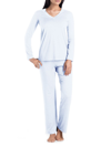 Hanro Champagne Long-sleeve Pajama Set In Celestial Blue