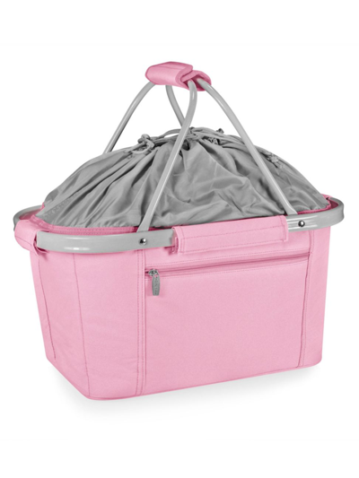 Picnic Time Metro Basket Collapsible Cooler Tote In Pink