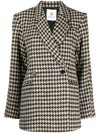 ANINE BING KAIA HOUNDSTOOTH DOUBLE-BREASTED BLAZER