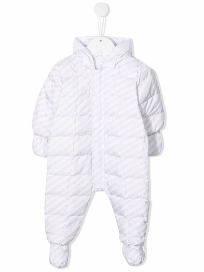 Givenchy Babies' Hooded Padded Suit In White