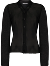 JIL SANDER SHEER KNITTED SHIRT