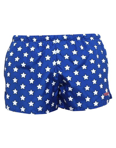Yes I Am Star-print Swim Shorts In Blue