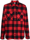 Dickies Construct Checked Cotton Shirt In Red