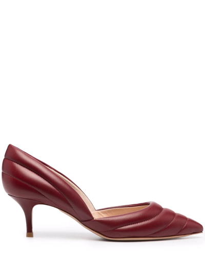 Gianvito Rossi Eiko D'orsay Pointed Toe Pumps In Red