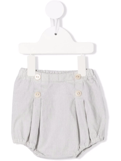 Siola Babies' Corduroy Stretch-cotton Bloomers In Grey