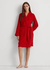 Ralph Lauren Shawl Collar Robe In Red