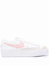 Nike Blazer Low Platform "pink Glaze" Sneakers In White