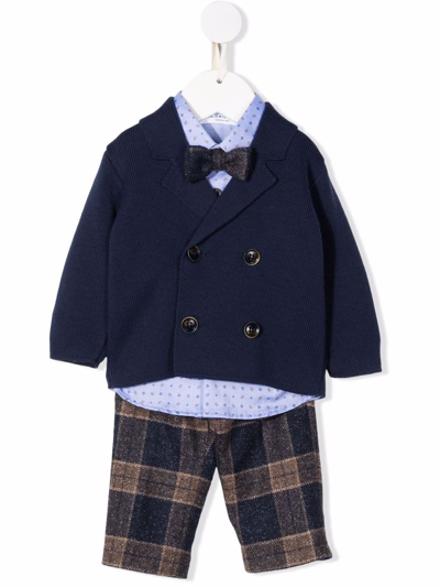 Colorichiari Babies' Three-piece Suit Set In Blue