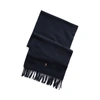 Polo Ralph Lauren Fringe Virgin Wool Scarf In Hunter Navy