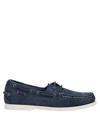 Sebago Docksides Man Loafers Midnight Blue Size 9 Leather