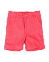 Manuell & Frank Kids'  Newborn Boy Shorts & Bermuda Shorts Red Size 3 Cotton, Elastane