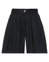 Solotre Woman Shorts & Bermuda Shorts Black Size Xs Cotton