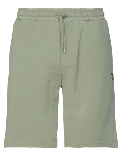 Lyle & Scott Man Shorts & Bermuda Shorts Sage Green Size L Cotton