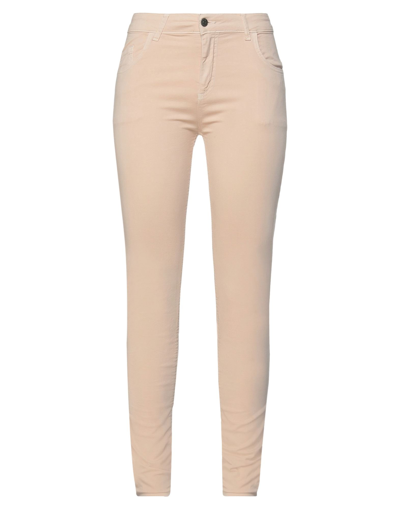 KONTATTO KONTATTO WOMAN PANTS BEIGE SIZE S COTTON, ELASTANE,13658230IA 3