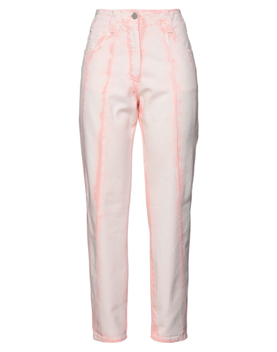 Alberta Ferretti Sky Dye Sorbet Pink Jeans In Salmon Pink