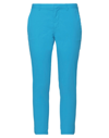 Merci .., Woman Pants Turquoise Size 4 Cotton, Elastane In Blue