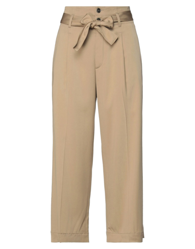 Nine:inthe:morning Nine In The Morning Woman Pants Camel Size 28 Viscose, Elastane In Beige