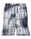 Bikkembergs Man Shorts & Bermuda Shorts Grey Size M Cotton, Elastane In Grey