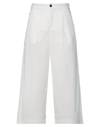 Woolrich Cropped Wide-leg Trousers In White