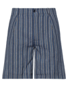 Daniele Alessandrini Man Shorts & Bermuda Shorts Blue Size 30 Linen, Cotton In Blue