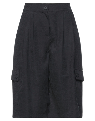 Brand Unique Woman Shorts & Bermuda Shorts Steel Grey Size 2 Polyester, Polyamide