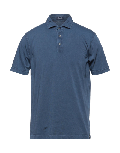 Drumohr Polo Shirts In Dark Blue