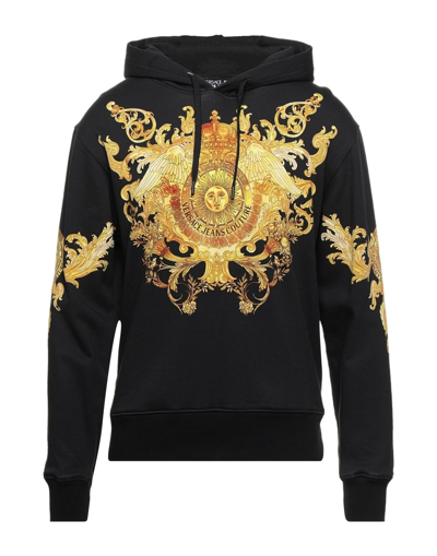 Versace Jeans Couture Hooded Panel Baroque Sweatshirt In Black