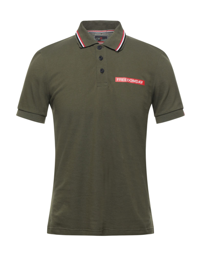 Freedomday Polo Shirts In Green