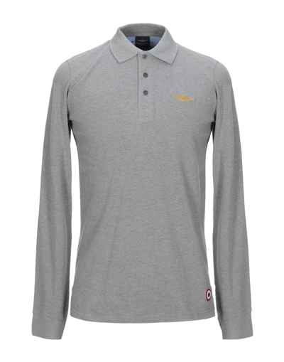 Aeronautica Militare Polo Shirts In Grey