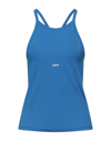 Merci .., Woman Tank Top Blue Size S Cotton In Blue