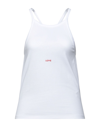 Merci .., Woman Tank Top White Size M Viscose, Nylon
