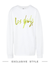 LES GIRLS LES BOYS X YOOX LES GIRLS LES BOYS X YOOX SCRATCHY PRINT L/S T-SHIRT WOMAN T-SHIRT WHITE SIZE XL COTTON,12634772KX 7